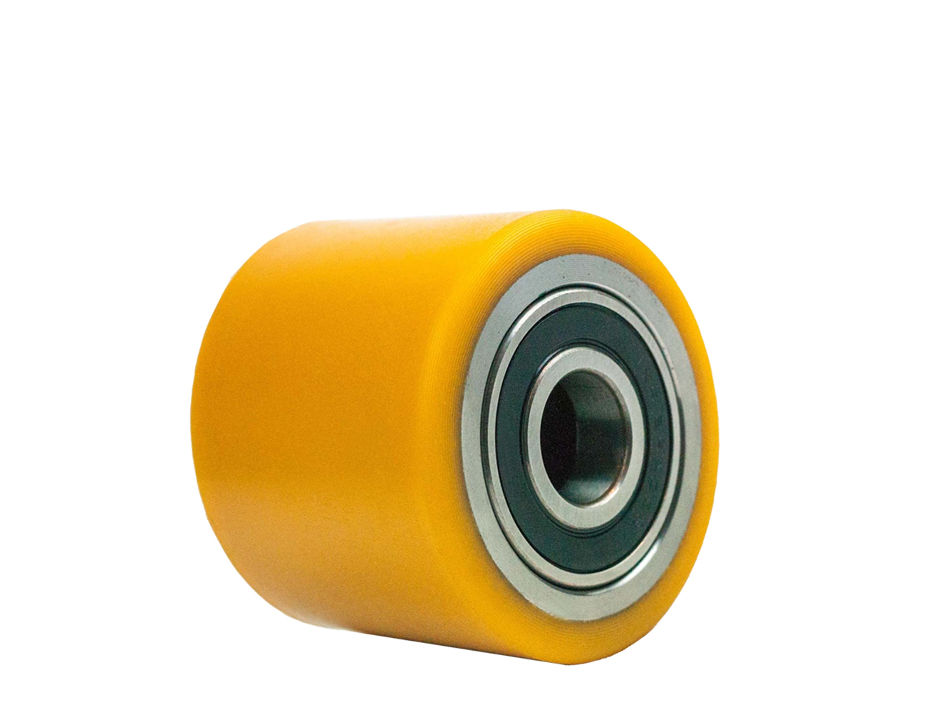 Mini heavy-duty castors orange PU tread - max 450 kg – black forks